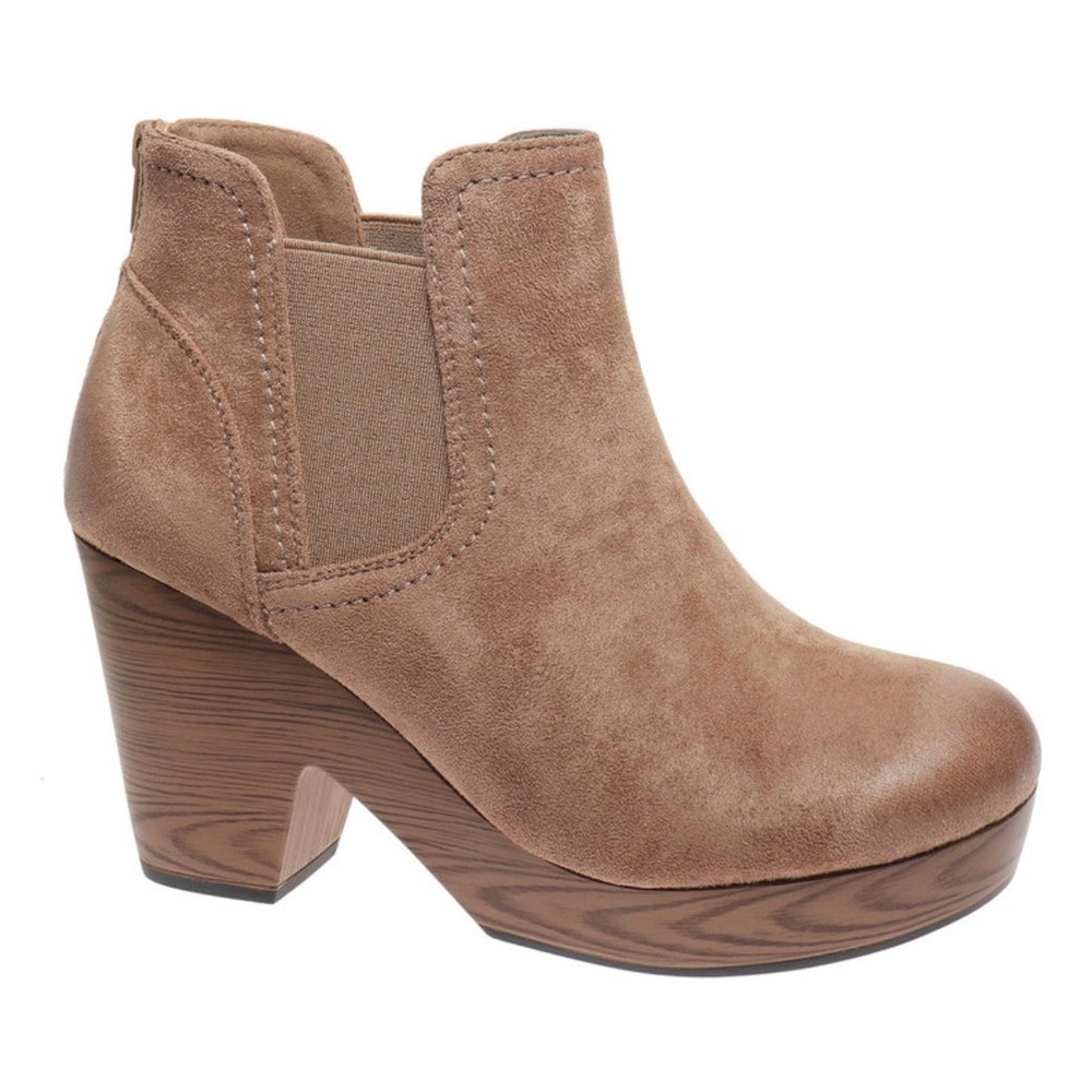 brand new Pierre Dumas Pamela brown tan 8.5‎ slip on zippered Booties